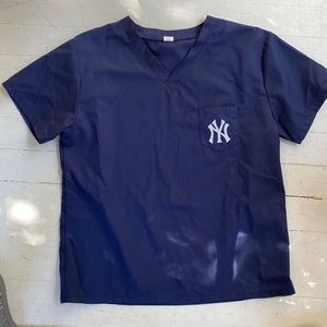 Yankees scrub top.
